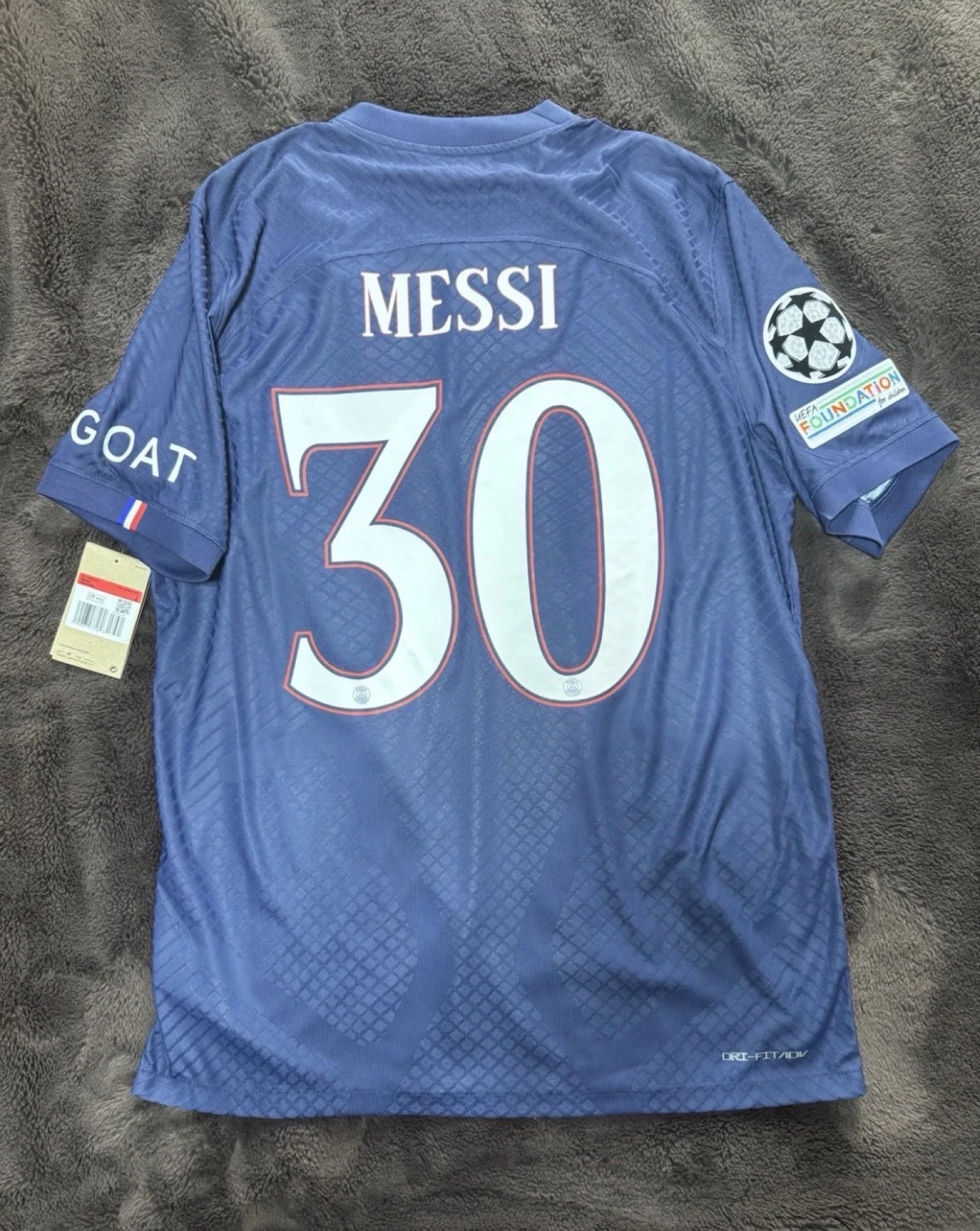 Maillot PSG officiel 2022/2023 vapor match taille L Messi domicile LDC neuf